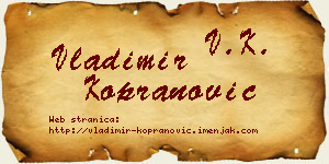 Vladimir Kopranović vizit kartica
